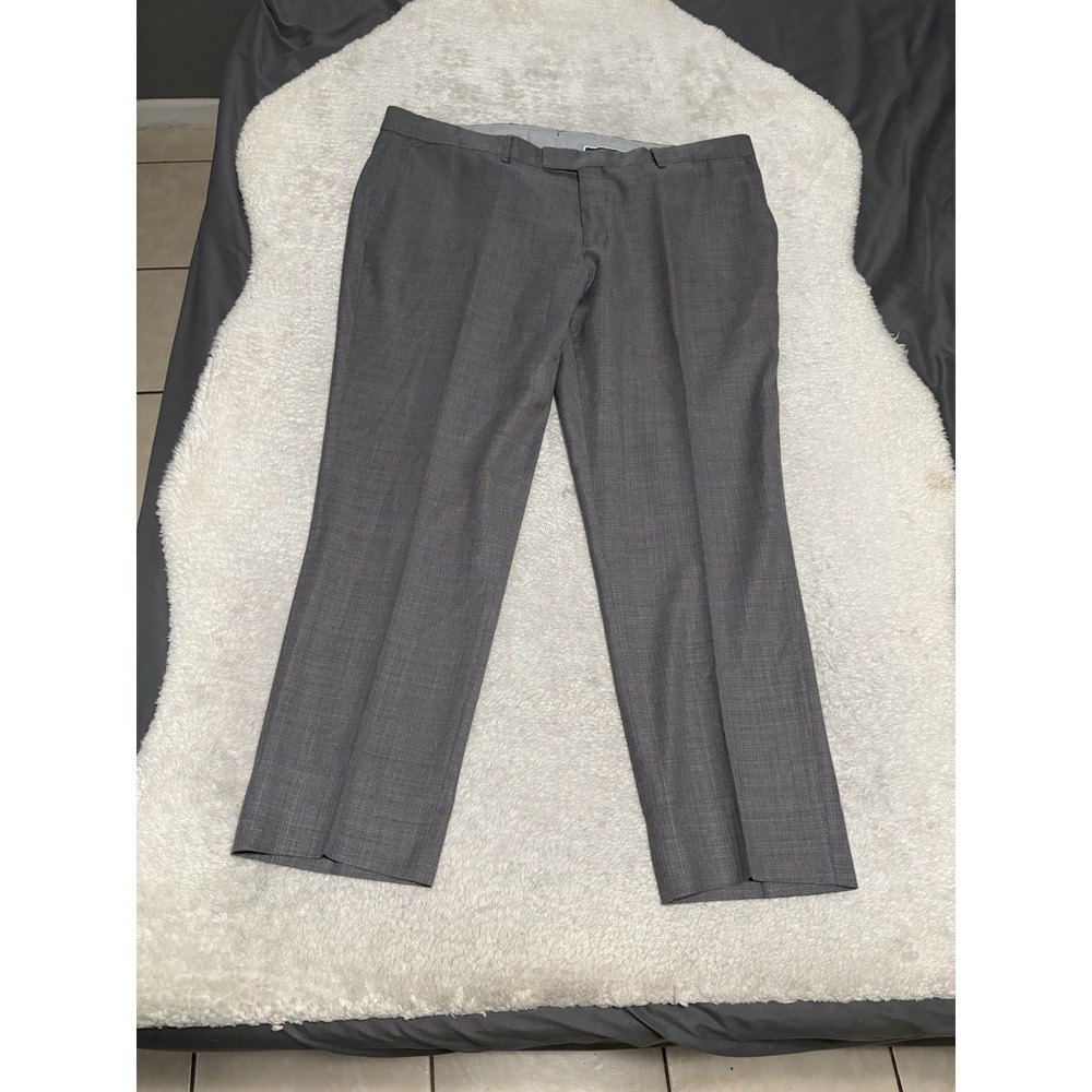Charles Tyrwhitt Pants Men 40x28 Slim Fit Gray 100% Wool Dress Trousers